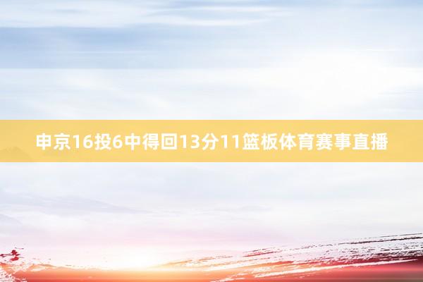 申京16投6中得回13分11篮板体育赛事直播