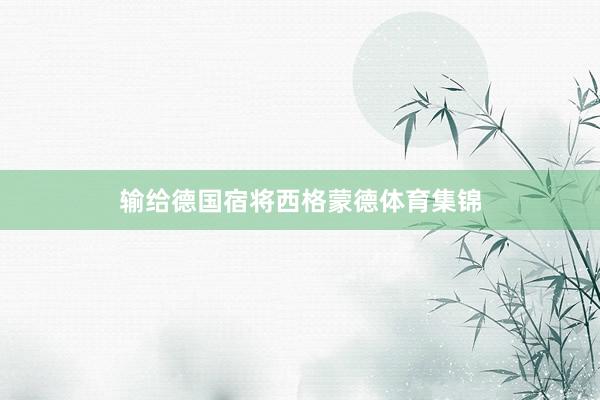 输给德国宿将西格蒙德体育集锦