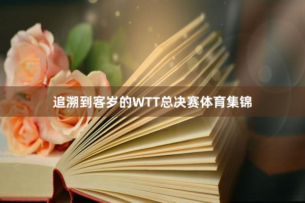 追溯到客岁的WTT总决赛体育集锦