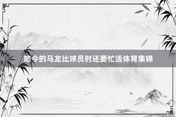 如今的马龙比球员时还要忙活体育集锦