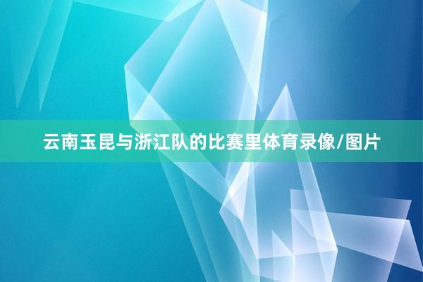 云南玉昆与浙江队的比赛里体育录像/图片