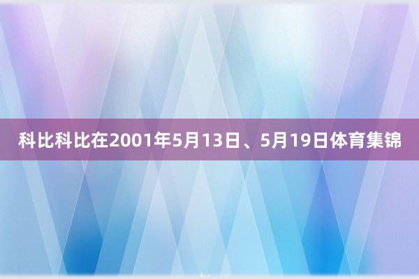 科比科比在2001年5月13日、5月19日体育集锦