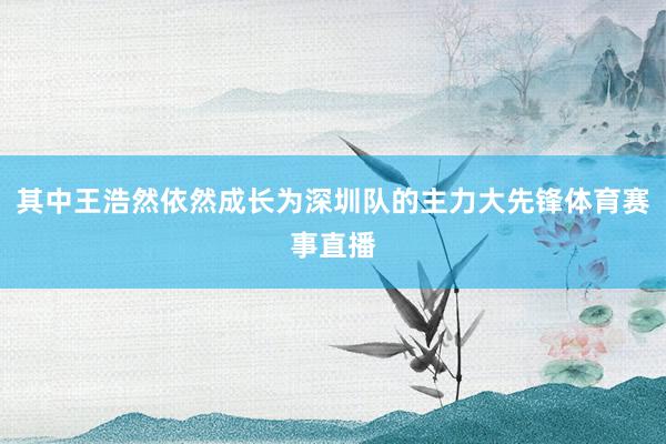 其中王浩然依然成长为深圳队的主力大先锋体育赛事直播