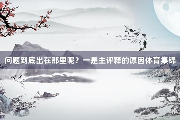 问题到底出在那里呢？一是主评释的原因体育集锦