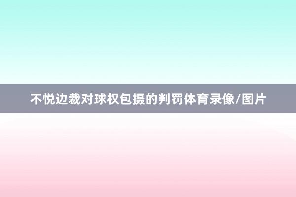不悦边裁对球权包摄的判罚体育录像/图片