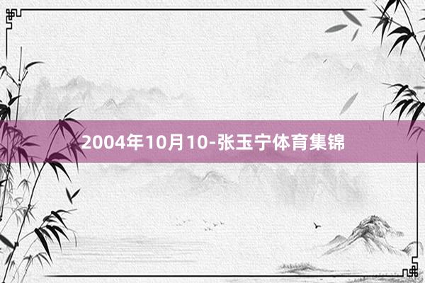 2004年10月10-张玉宁体育集锦