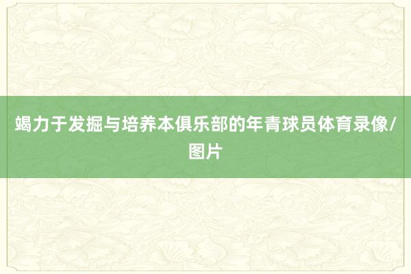 竭力于发掘与培养本俱乐部的年青球员体育录像/图片