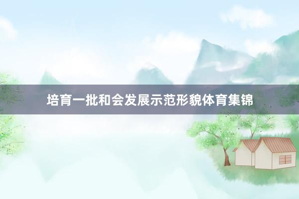 培育一批和会发展示范形貌体育集锦
